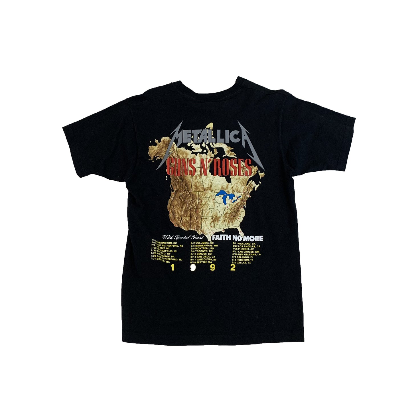 1992 Metallica x Guns n' Roses Tour Tee