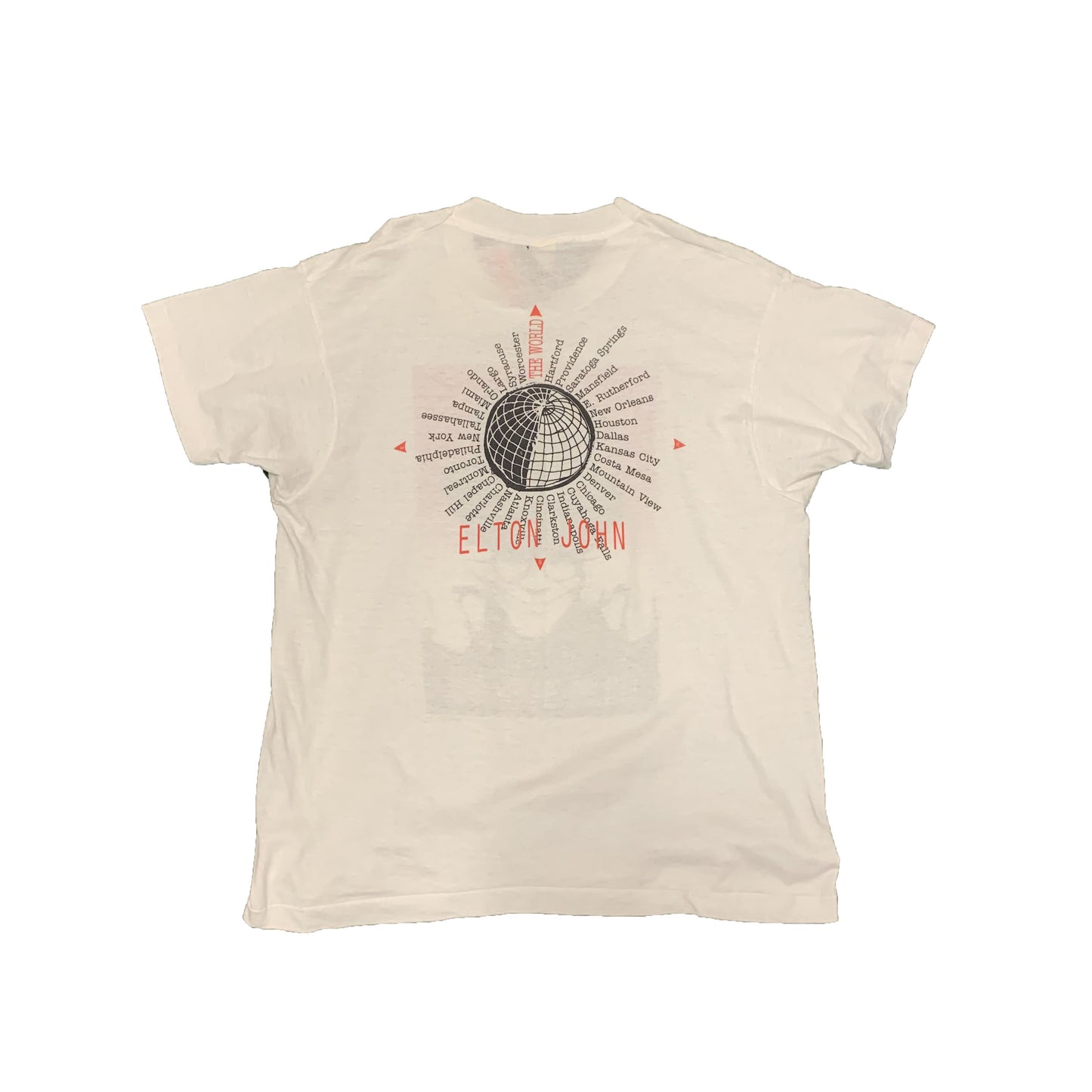 1989 Elton John The World Tour Tee