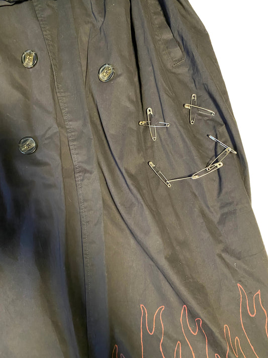 "BURNOUT" Trench Coat