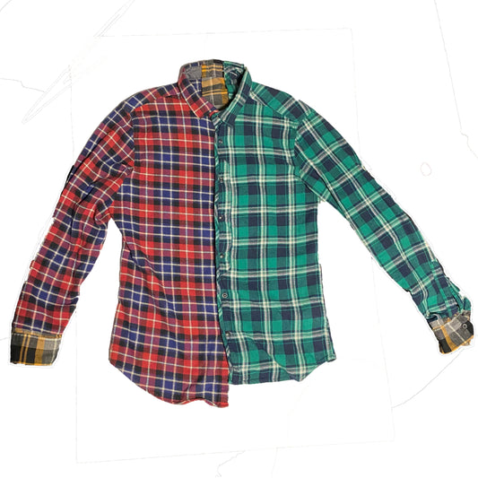 "PIECES" Flannel Button Up